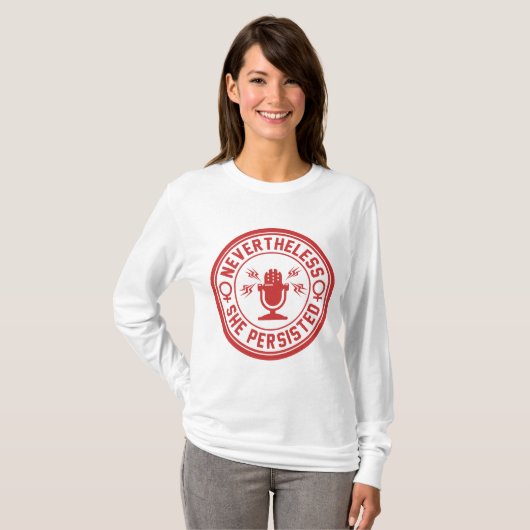 それにもかかわらず彼女は固執した Tシャツ (正面フル)