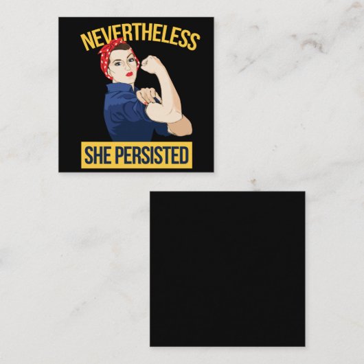 それにもかかわらず スクエア名刺 (正面/裏面)