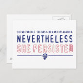 それにもかかわらず、彼女ははがきを固執した ポストカード (正面/裏面)