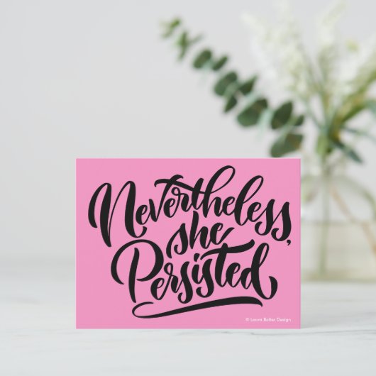 それにもかかわらず、彼女ははがきを固守した ポストカード (スタンド正面)