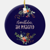 それにもかかわらず、彼女はオーナメント主張しました セラミックオーナメント (裏面)