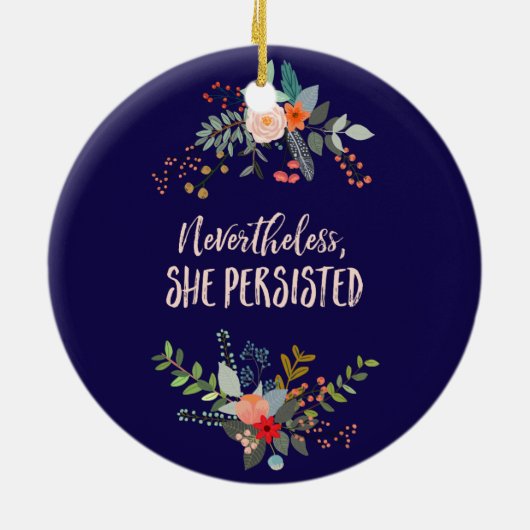 それにもかかわらず、彼女はオーナメント主張しました セラミックオーナメント (裏面)