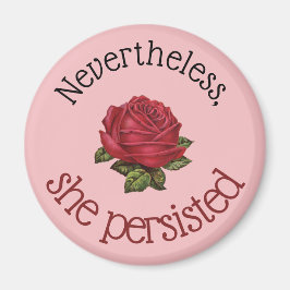 それにもかかわらず、彼女はシックなヴィンテージピンクローズを続けた マグネット