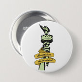 "それにもかかわらず、彼女はボタン"主張しました 缶バッジ (正面&裏面)