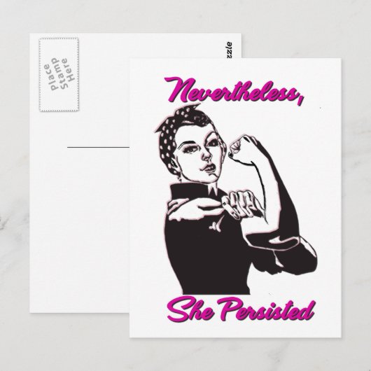 それにもかかわらず、彼女はロージー・リベッターのはがきに固執した ポストカード (正面/裏面)