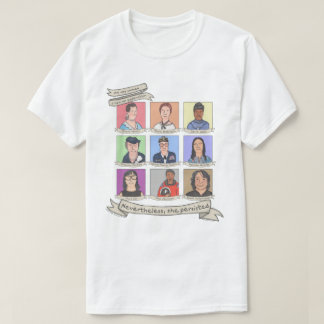 それにもかかわらず、彼女はワイシャツ(さまざまなスタイル)主張しました Tシャツ