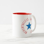 それにもかかわらず、彼女は主張しました。 |のブルースター ツートーンマグカップ (正面右)