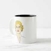 それにもかかわらず、彼女は主張しました ツートーンマグカップ (正面左)