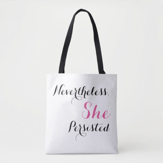それにもかかわらず、彼女は主張しました トートバッグ (正面)