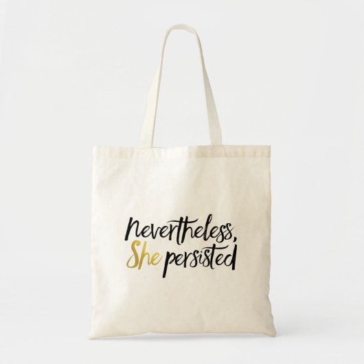 それにもかかわらず、彼女は主張しました トートバッグ (正面)