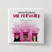 それにもかかわらず、彼女は主張しました 缶バッジ (正面)