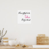 それにもかかわらず、彼女は固執した ポスター (キッチン)