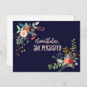 それにもかかわらず、彼女は固執した ポストカード (正面/裏面)