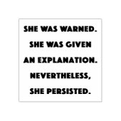 それにもかかわらず、彼女は固執した。 ラバースタンプ (インプリント)