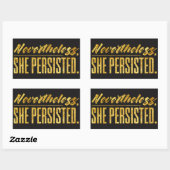 それにもかかわらず、彼女は固執した 長方形シール (シート)