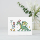 それにもかかわらず、彼女は持続（HBdragonはがき） ポストカード (スタンド正面)