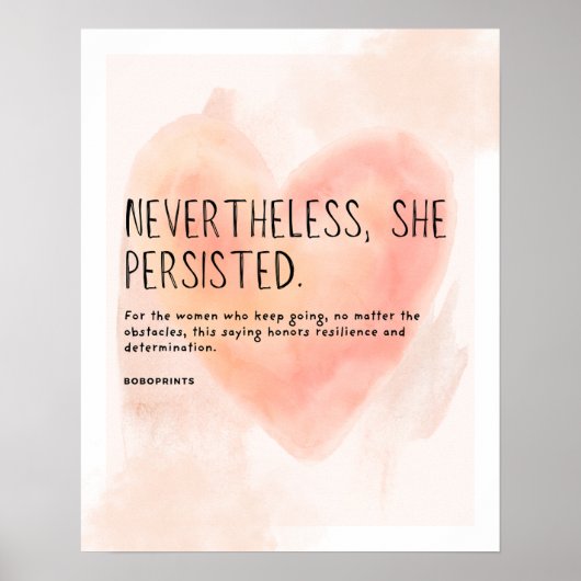 それにもかかわらず、彼女は持続 – Resilience & Determi ポスター (正面)