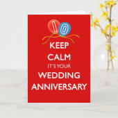 それによってがあなたの第10結婚記念日である平静を保って下さい カード (黄色い花)