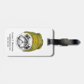 それによってがカッコいい|であるヒップスターのパグ|はあなたの名前を加えます ラゲッジタグ (裏面横)