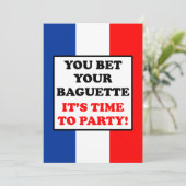 それによってがフランスのな旗をパーティを楽しむ時間であるあなたのバゲットを賭けて下さい 招待状 (スタンド正面)