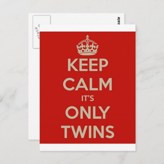 それによってが双生児だけである平静を保って下さい ポストカード (正面/裏面)