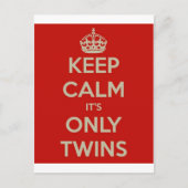 それによってが双生児だけである平静を保って下さい ポストカード (正面)