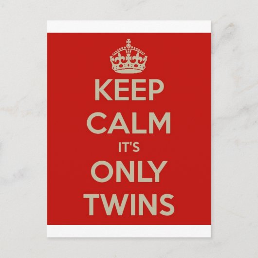 それによってが双生児だけである平静を保って下さい ポストカード (正面)