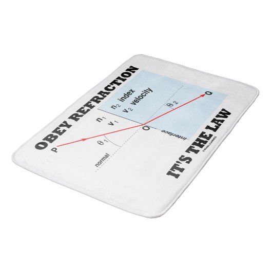 それによってが法律の物理学のギークのユーモアである屈折に従って下さい バスマット (アングル)