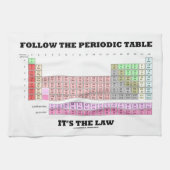 それによってが法律(化学)である周期表を後を追って下さい キッチンタオル (横)