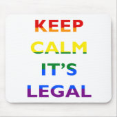 それによってが法的サポートLGBTマウスパッドである平静を保って下さい マウスパッド (正面)