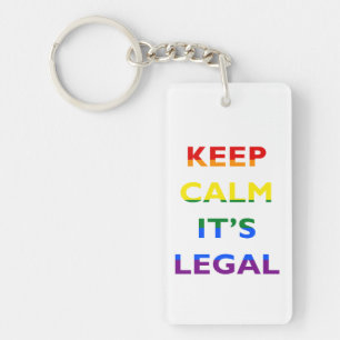 それによってが法的サポートLGBT Keychainである平静を保って下さい キーホルダー