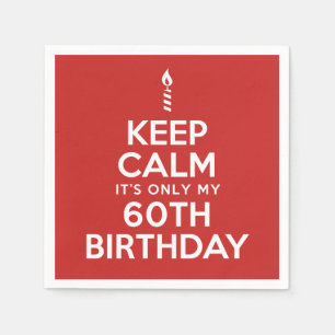 それによってが私の第60誕生日色のナプキンだけである平静を保って下さ スタンダードカクテルナプキン