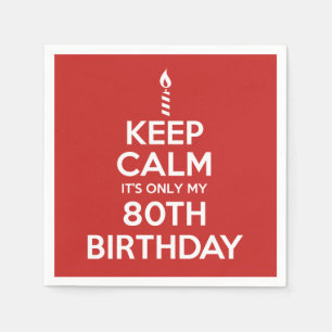 それによってが私の第80誕生日色のナプキンだけである平静を保って下さ スタンダードカクテルナプキン