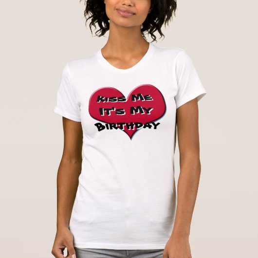 それによってが私の誕生日である私に接吻して下さい Tシャツ (正面)