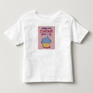 それにカップケーキちょっと日をして下さい: 幼児のティー! トドラーTシャツ