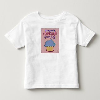 それにカップケーキちょっと日をして下さい: 幼児のティー! トドラーTシャツ