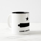 それにコーヒー・マグを取ります来て下さい ツートーンマグカップ (正面左)