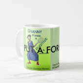 それにフォークを置いて下さい! 赤紫シリーズ コーヒーマグカップ (正面左)