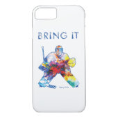 それにホッケーのゴールキーパーの水彩画を持って来て下さい Case-Mate iPhoneケース (裏面)