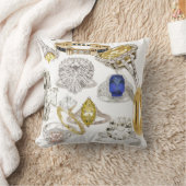 それにリングをソファーのきらきら光るなダイヤモンドのジュエリーのヒント置いて下さい クッション (ブランケット)