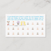 それに前方カードを支払って下さい 名刺 (裏面)