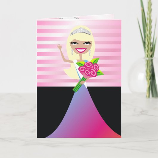 それに勝つそれTTブロンドの女性| Congratzカード カード (正面)