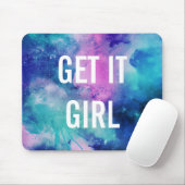 それに女の子の水彩画の星の銀河系のマウスパッドを得て下さい マウスパッド (マウス)