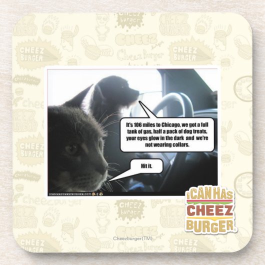 それに当って下さい コースター (正面)