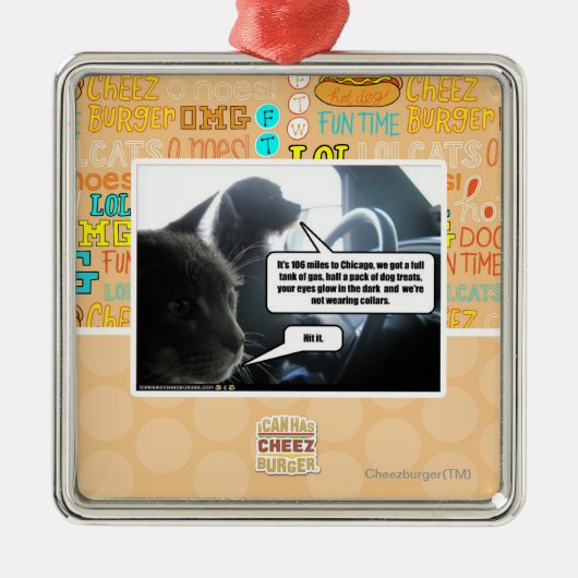 それに当って下さい メタルオーナメント (正面)