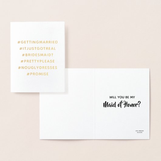 それに挽肉料理付けることはちょうど実質を-おもしろいな新婦付添人得ました 箔カード (ディスプレー)