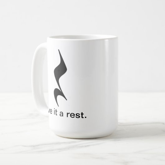 それに残りを与えて下さい。 ミュージシャンまたは先生のための音楽マグ コーヒーマグカップ (正面左)