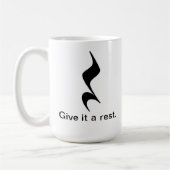 それに残りを与えて下さい。 ミュージシャンまたは先生のための音楽マグ コーヒーマグカップ (左)