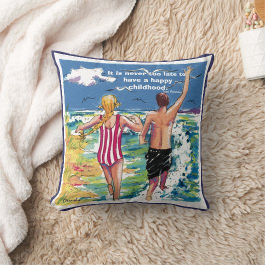 それに決して幸せな幼年期の丸薬があるには余りにも遅くないです クッション (ブランケット)