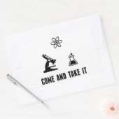 それに科学のステッカーを取ります来て下さい 長方形シール (封筒)